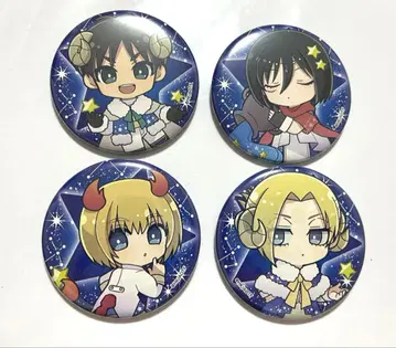 진격의 거인 프린세스 카페 별자리 캔뱃지 엘렌 미카사 알민 애니