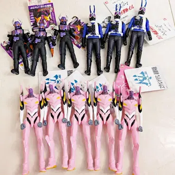 택 포함 반다이 소프트 비닐 피규어 에반게리온 가면라이더 총 11체