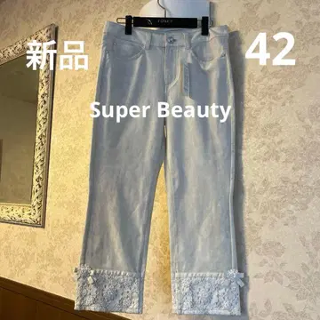 새상품 택 미사용 사이즈 42 슈퍼뷰티 레이스 팬츠