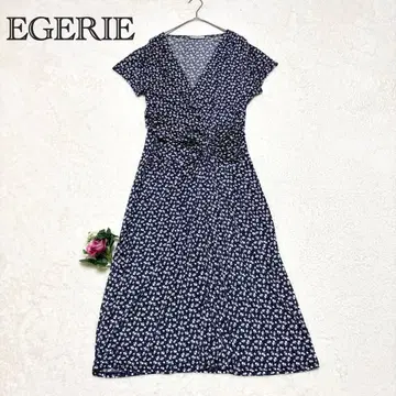 [ EGERIE 에제리 ] 카슈쿨 원피스 미니 꽃무늬 V넥 롱 기장