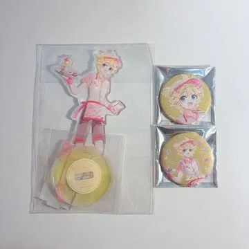 VOCALOID 카가미네 렌 라운드 원 벚꽃 미쿠 캔뱃지 아크릴 스탠드