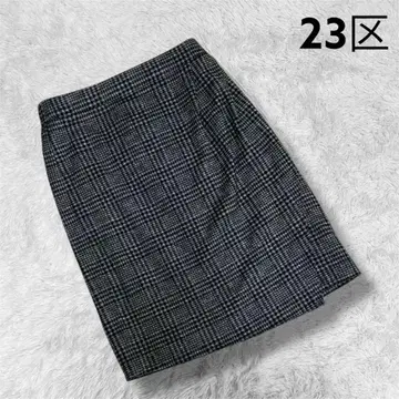 [ 23KU ] 여성용 체크 무늬 타이트 스커트 40 새상품급