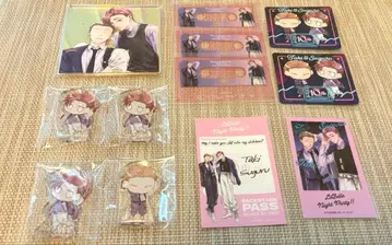 리큐레 만화전 카페 쿠레노 마타아키 묶음 판매 카드 코스터 아크릴 블록