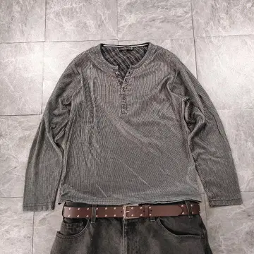 archive rib henley long sleeve grunge 4