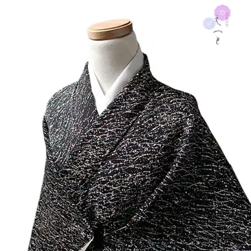 42 에또 기모노 순수 실크 이중 기모노 코몬 부드러운