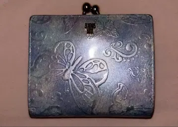 ANNA SUI 2단 스카이블루 가마구치 지갑
