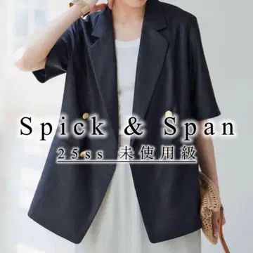 12 미사용급 스픽 앤 스팬 라이트 드라이 크로스 하프 슬리브 자켓