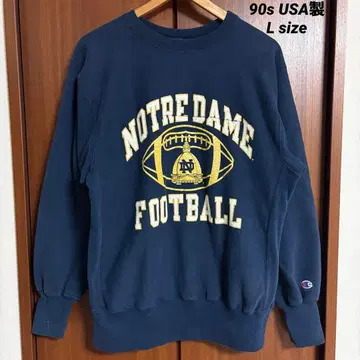90s champion 리버스 위브 노트르담 USA제 L 네이비