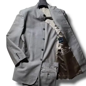 XL 상당 던힐 마오 칼라 셋업 남성용 베이지 히요쿠지타테 광택감