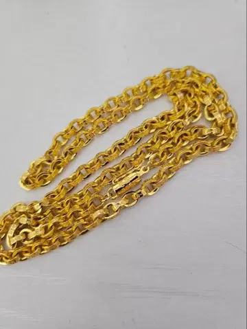 22k 코팅 페이퍼 체인 목걸이 45cm