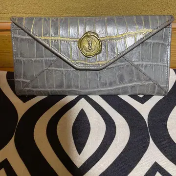 SAN HIDEAKI MIHARA 크로커다일 무늬 가죽 지갑