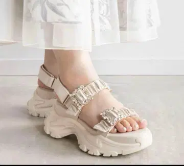 란다 비쥬 통굽 샌들 아이보리 L 사이즈