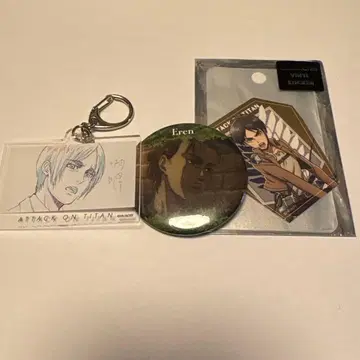 진격의 거인 엘렌 키링 배지 스티커 세트