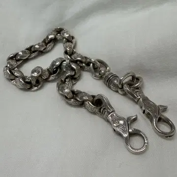 [ 실버 925 ] FUNNY 인그레이빙 월렛 체인 파니