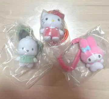 가챠 컬러풀 카라비너 마스코트 참 키티 마이멜로디 뽀짜꼬