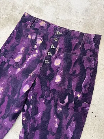 70s 코듀로이 플레어 팬츠 히피 타이다이