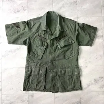 [ Vintage ] 미군 정글 퍼티그 60s 반팔 셔츠