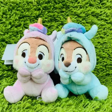 칩과 데일 봉제 인형 키체인 유니콘 파자마