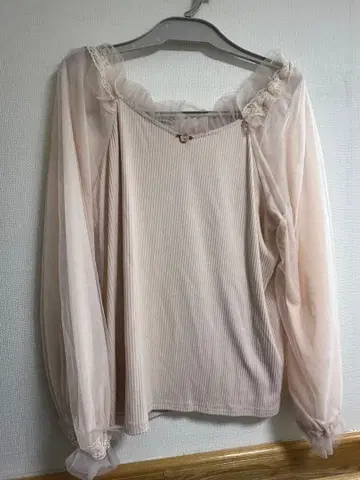 새상품 장미 시마무라 아오키 미사코 시어 프릴 레이스 풀오버 4L