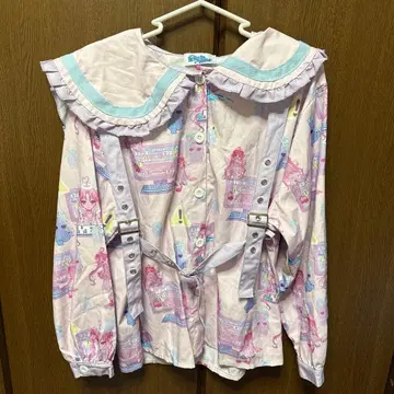 CDCRAG 아이돌 천사 블라우스 긴팔 갸루게 사이버 핑크