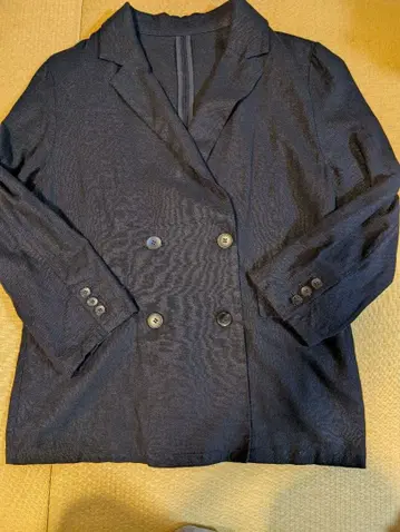 relune 린넨 테일러드 자켓 사이즈 38 네이비