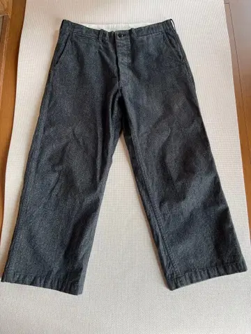 쿠시맨 블랙 샴브레이 워크 팬츠