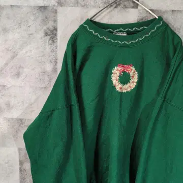 Hanes 맨투맨 트레이닝복 그린 L A17,42