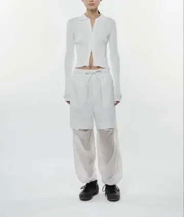 AMOMENTO sheer layered pants 시어 레이어드 팬츠