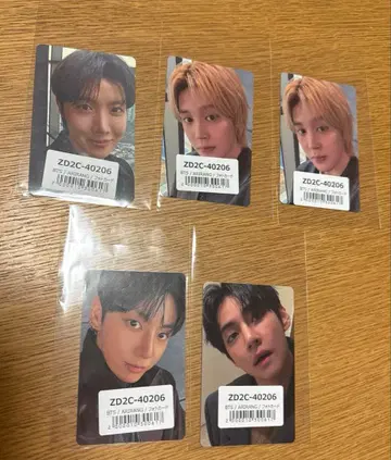 BTS ARIRANG 앨범 유니버셜 혜택 트레이딩 카드 5장