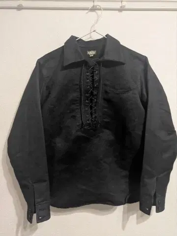 BLACK SIGN 스윈들러 스웨이드 레이스업 플레인 셔츠