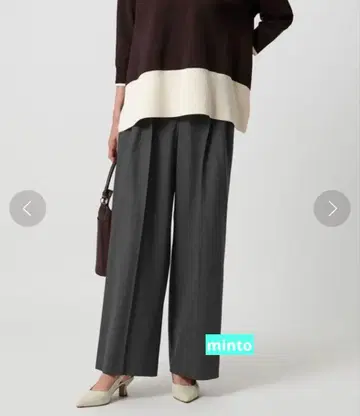 UNITED ARROWS 트로피컬 2 턱 와이드 팬츠