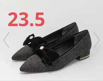 [배송비포함] 란다 벨로아 리본 클래시컬 플랫 펌프스