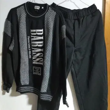 BARASSI 블랙 저지 셋업 쇼와 레트로