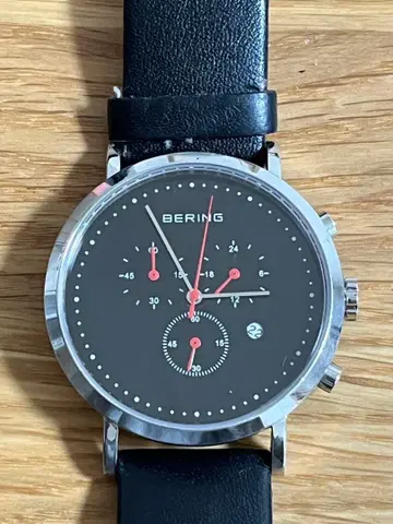 BERING 크로노그래프 블랙 손목시계
