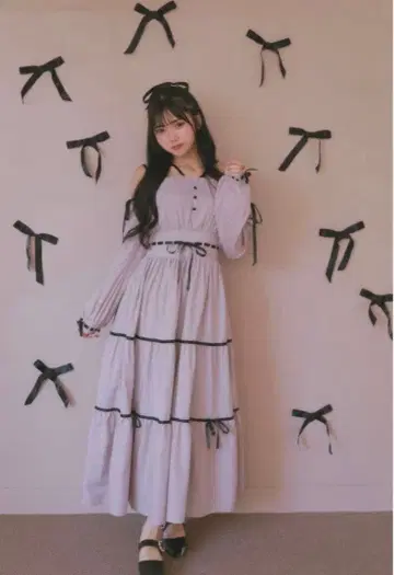 evelyn 츠시로 미즈키 콜라보 원피스 블루 아이스 블루