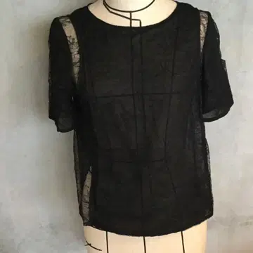 니나리치 레이스 티셔츠 S 블랙