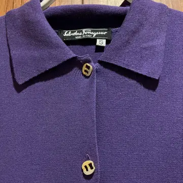 [ Salvatore Ferragamo ] 반팔 썸머 니트 퍼플