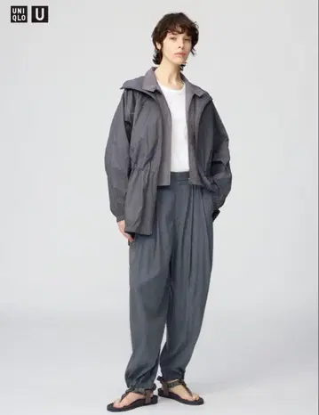 완판템 이지 개더 팬츠 UNIQLO 그레이 다크 그레이 새상품