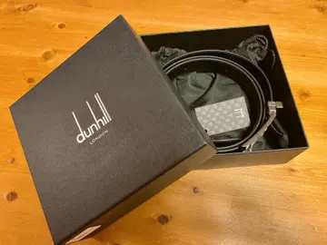 [ 미사용 새상품 택 포함 ] dunhill 블랙 가죽 벨트