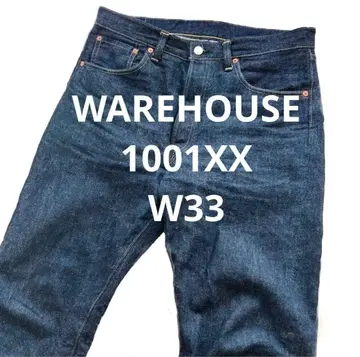 다크 네이비 WAREHOUSE 1001XX W33 스트레이트 데님