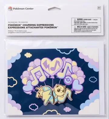 [ 해외 포켓몬 센터 한정 ] 피카츄 푸린 니인피아 핀 포함 엽서