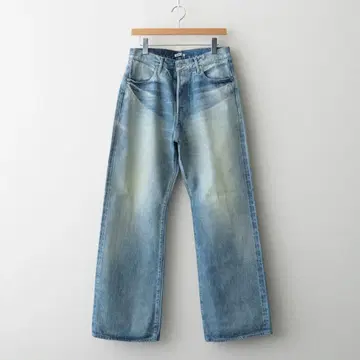 AURALEE SELVEDGE FADED HEAVY DENIM PANTS