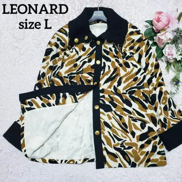 LEONARDSPORTS 레오나드 레오파드 터틀넥 자켓 L 봄 상품