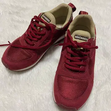 레어/일본제 미키하우스 MIKI HOUSE 스니커즈 보르도 23.5cm