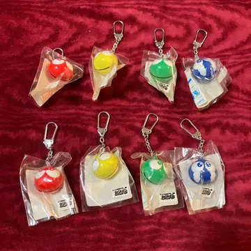 뿌요뿌요 방울 키링 금속제 타카라 레트로 4종 8개 세트