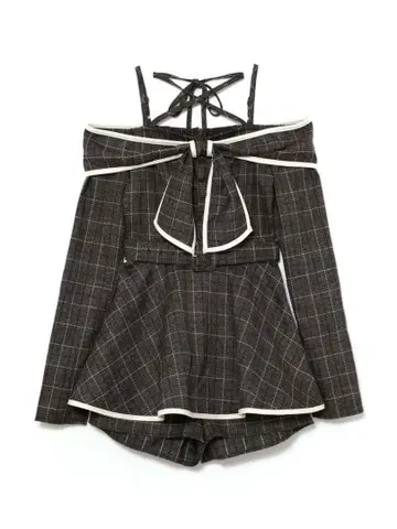 bubbles 리본 오프숄더 셋업 원피스