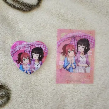 러브 라이브 나카요시 총선거 캔뱃지 클리어 카드 다이아 루비