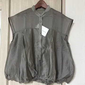 (클래식 엘프) 시어 벌룬 크롭 블라우스 L 사이즈