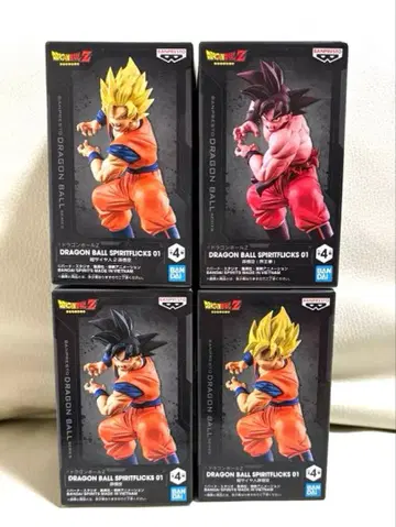 드래곤볼 Z DRAGONBALL SPIRITFLICKS 손오공 4종 세트