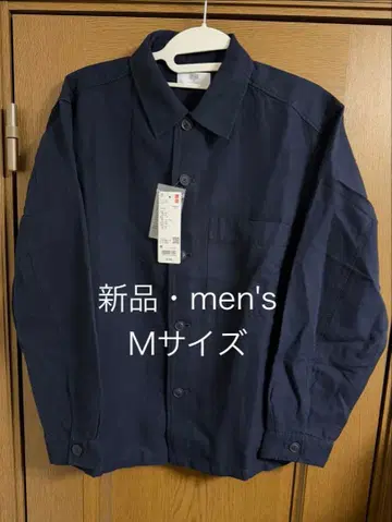 유니클로 코튼 린넨 셔츠 자켓 2026년제 네이비 M 사이즈 새상품